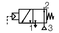 3/2 pilot operated valves air controlled 1/2"-2"-flow diagram