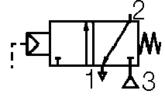 3/2 pilot operated valves air controlled  1/2"-2"-flow diagram