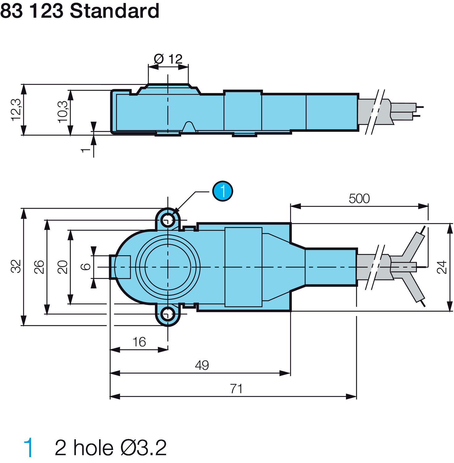 83123 Standard dimensions
