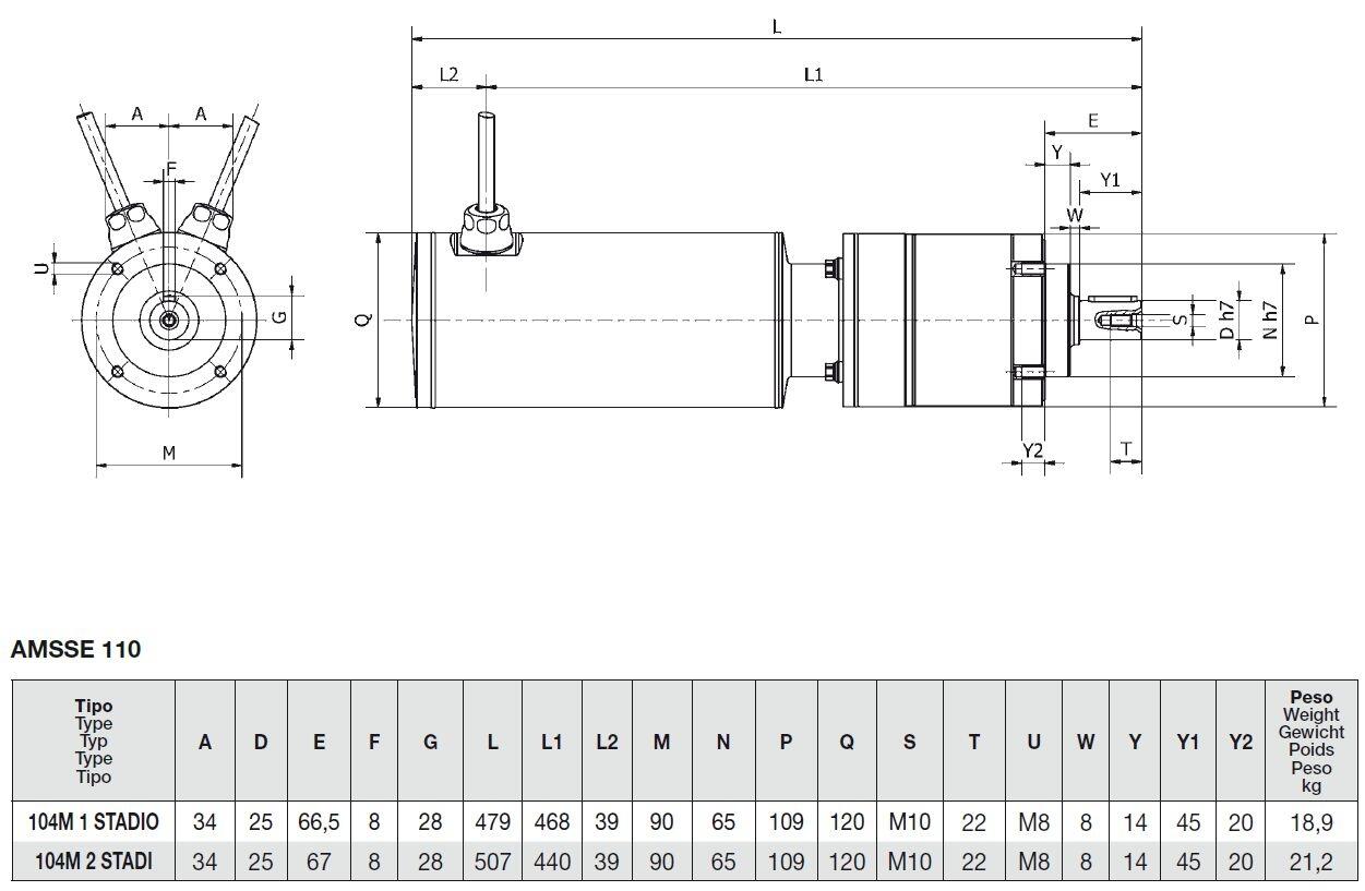 AMSSE 110 dimensions
