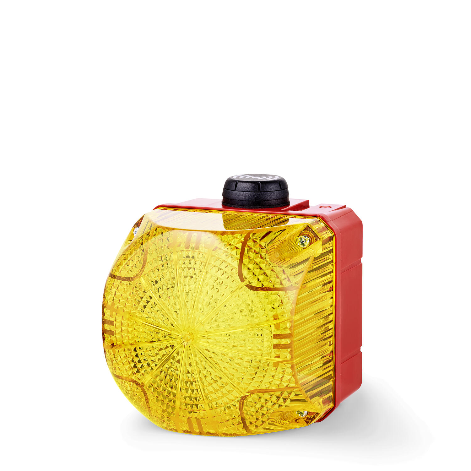 Auer Signal Cubic Warning Light LED Series "Q" bright yellow with shorter black tops