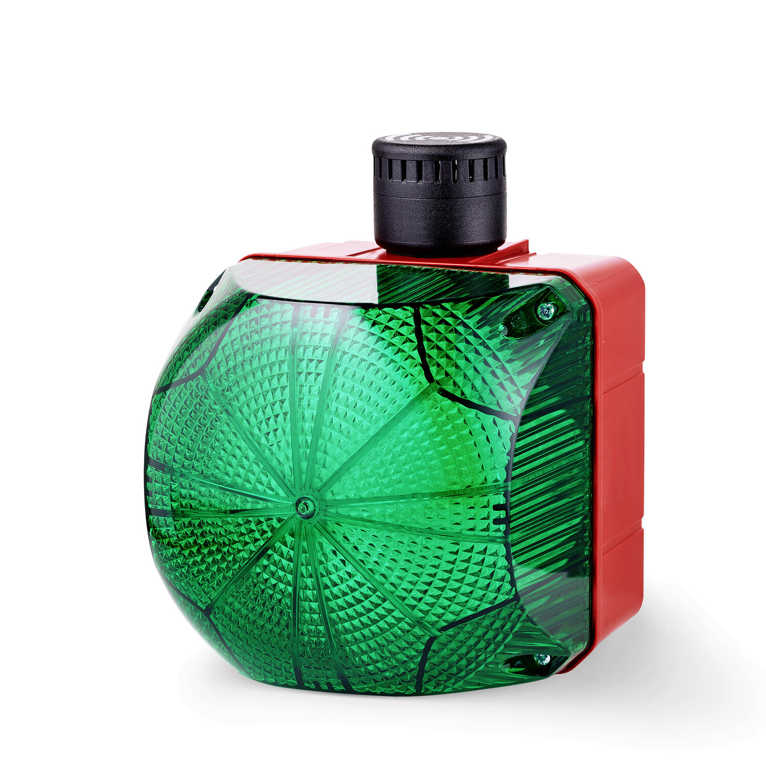 Auer Signal Cubic Warning Light LED Series "Q" green with longer black tops