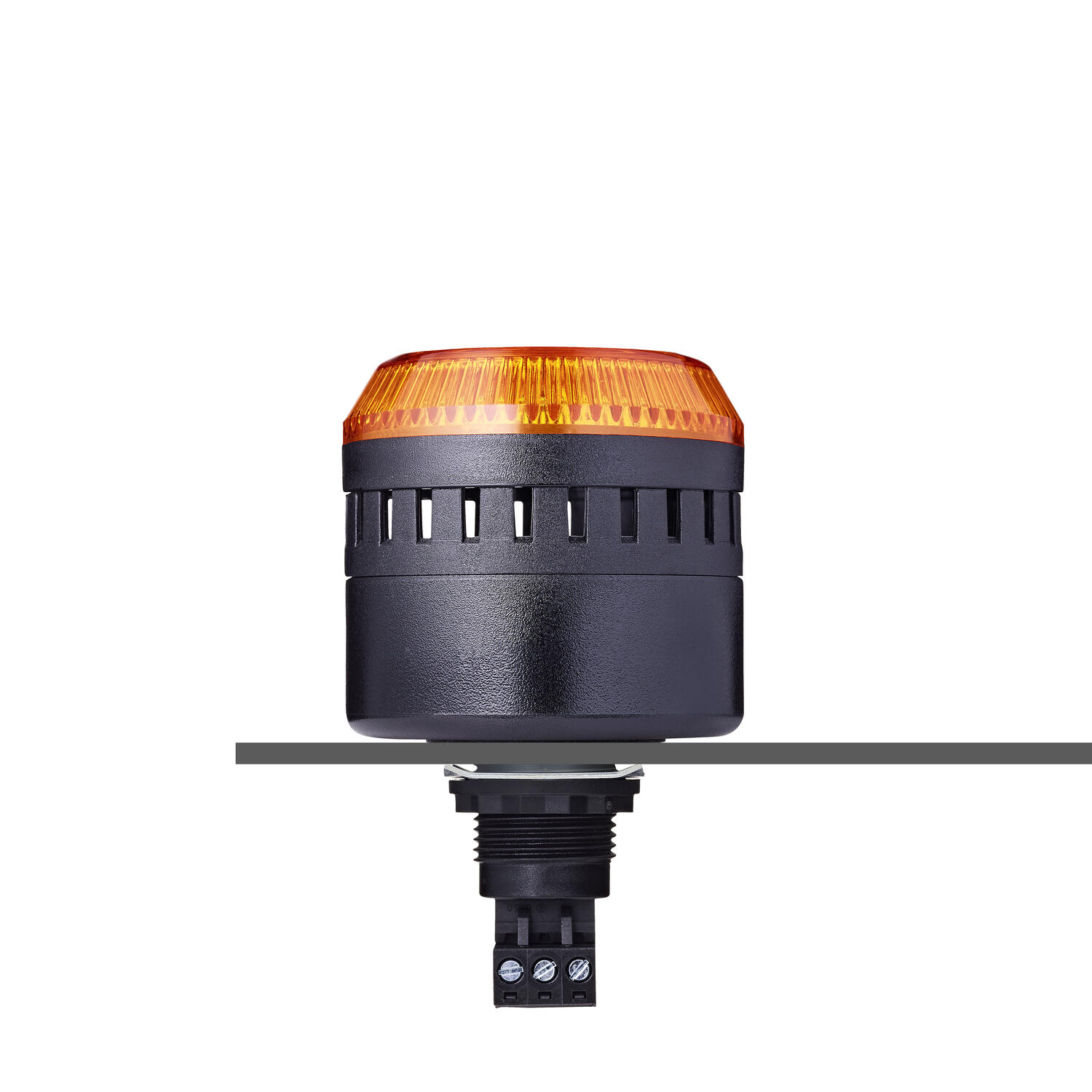 Auer Signal Panel Mount Beacon with Sounder, E Series orange