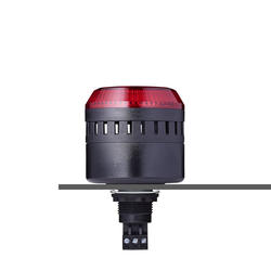 Auer Signal Panel Mount Beacon with Sounder, E Series red