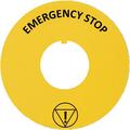 Baco Round Metal Legend Plates For Emergency Stop mushroom heads