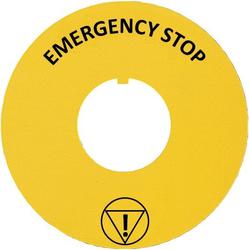 Baco Round Metal Legend Plates For Emergency Stop mushroom heads