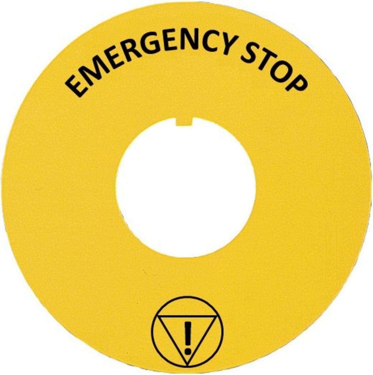 Baco Round Metal Legend Plates For Emergency Stop mushroom heads