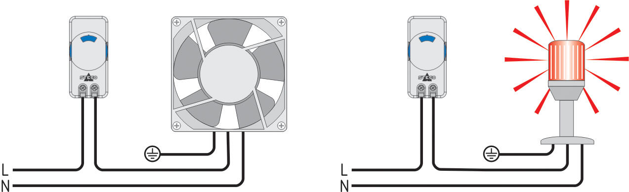 Thermostat STS011 with wiring diagram for fan and lamp