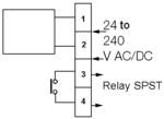 Connections relay output (multivoltage)