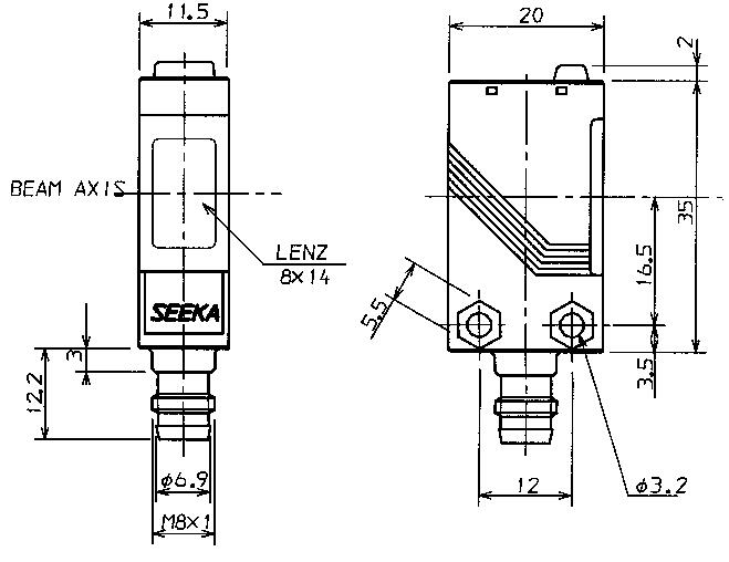Connector dimensions 