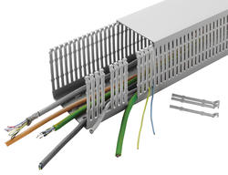 Conta-Clip cable trunking with cables running through