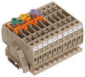 Conta-clip test-disconnect terminals on din rail
