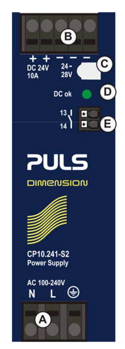 Power supply CP10.241-S2 from PULS with DC 24V and AC 100-240V