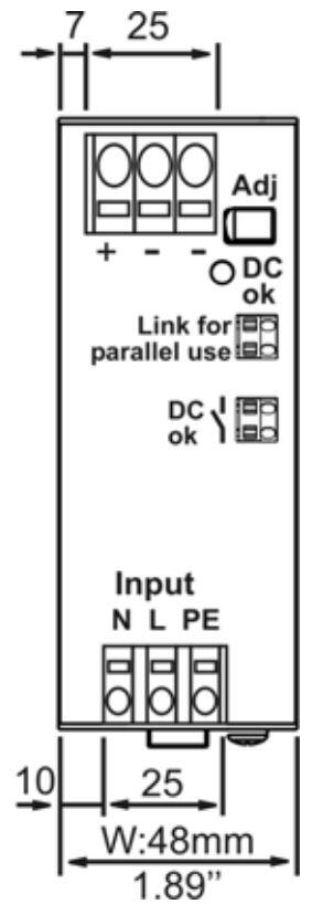 Power supply PULS CP20-241-S2 with push-in connections and indicators for DC status