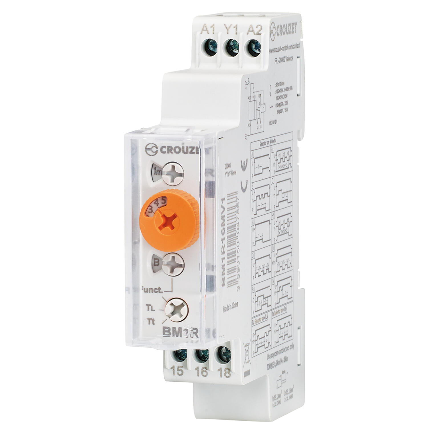 Crouzet DIN rail timer relay output syr-line series