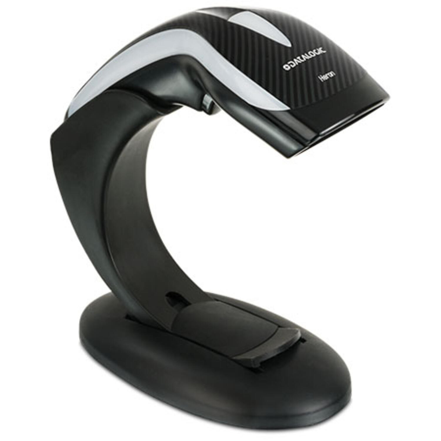 Datalogic  Heron HD3100 black handheld barcode scanner with stand