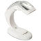 Datalogic Heron HD3100 white handheld barcode scanner on a stand