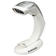 Datalogic Heron HD3430 white handheld barcode scanner on a stand
