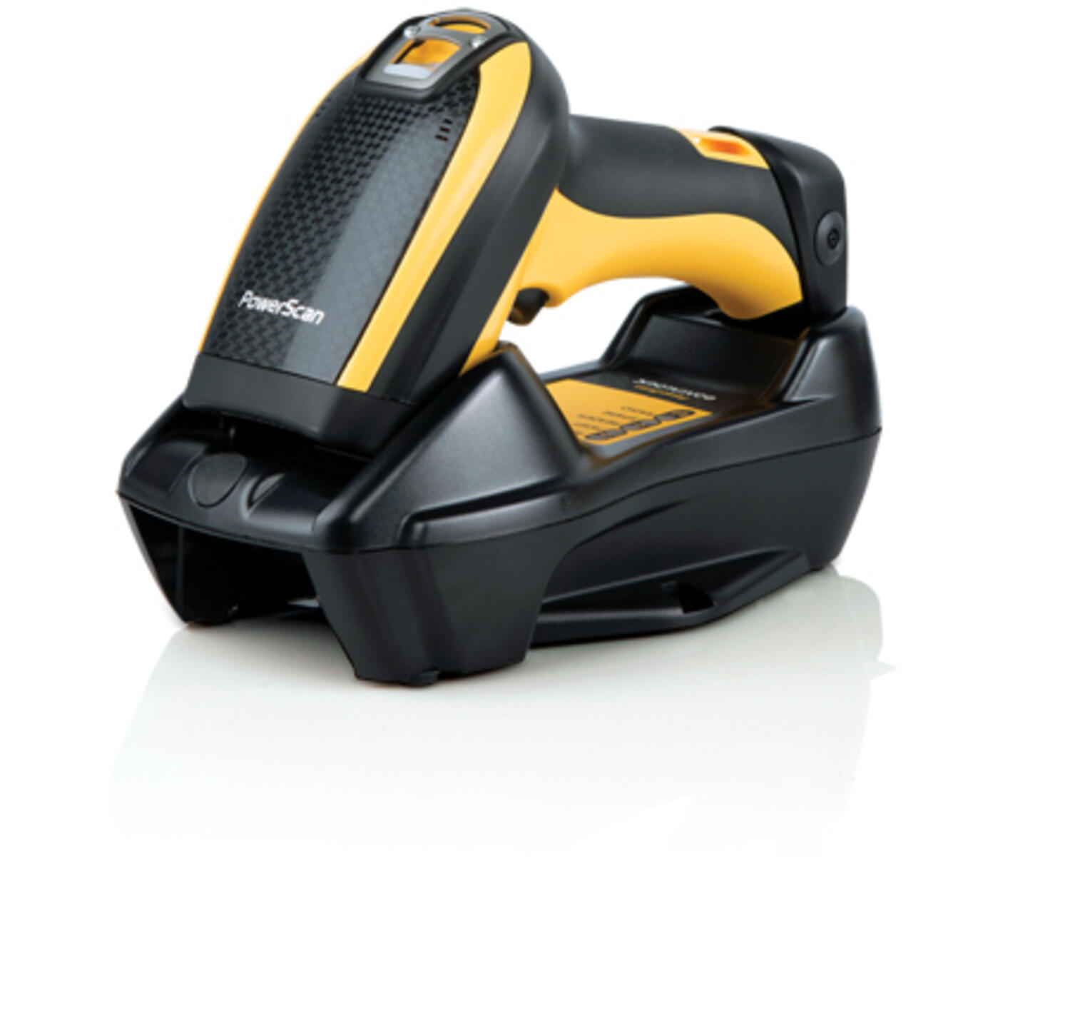Datalogic powerscan heavy duty handheld barcode scanner with stand