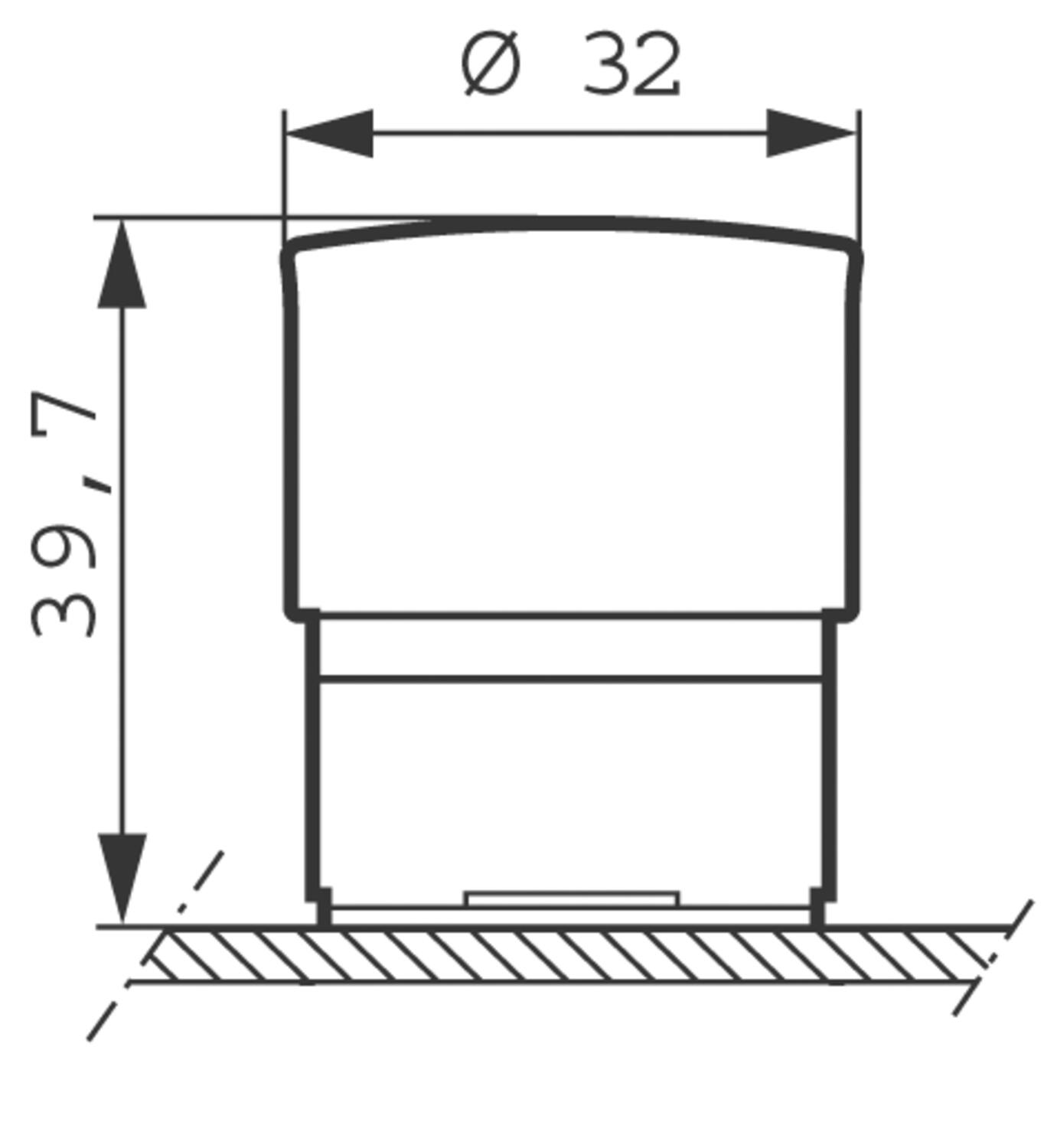 Dimensions Emergency stop, pull reset