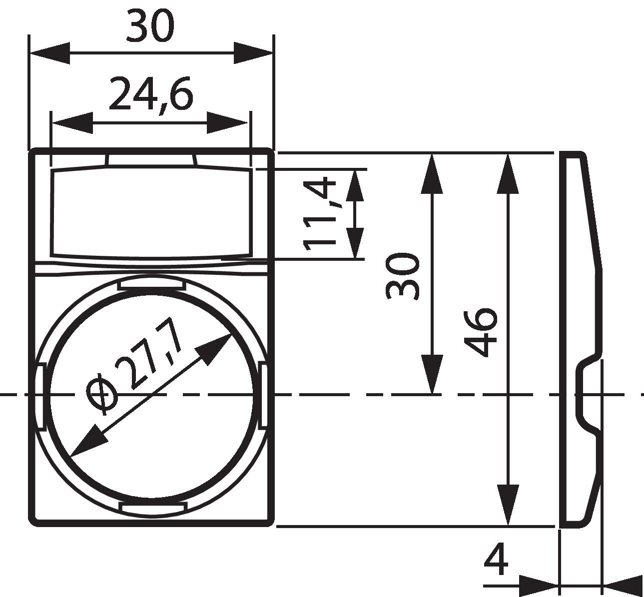 Dimensions legend holder including frame