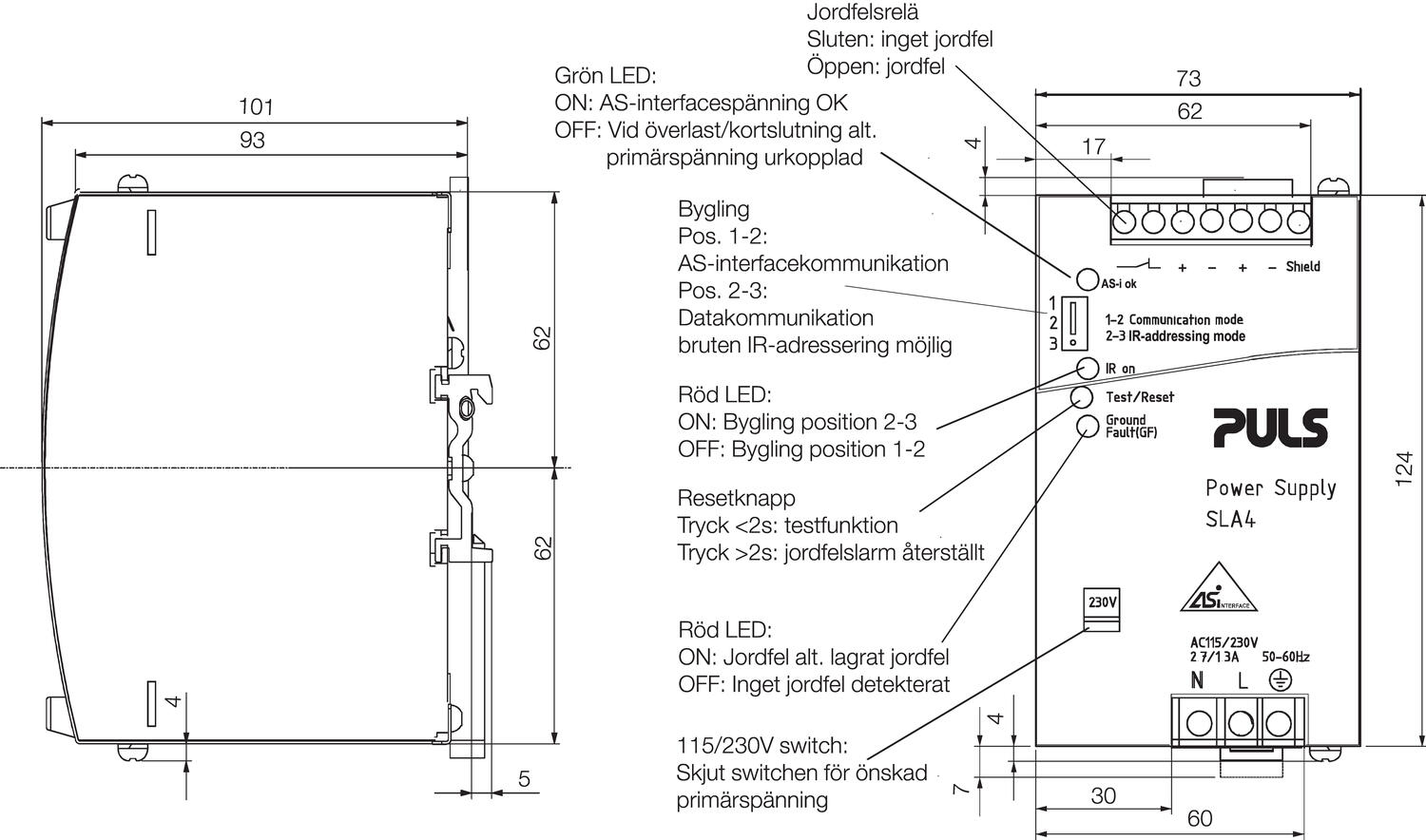 Dimensions SLA4.100