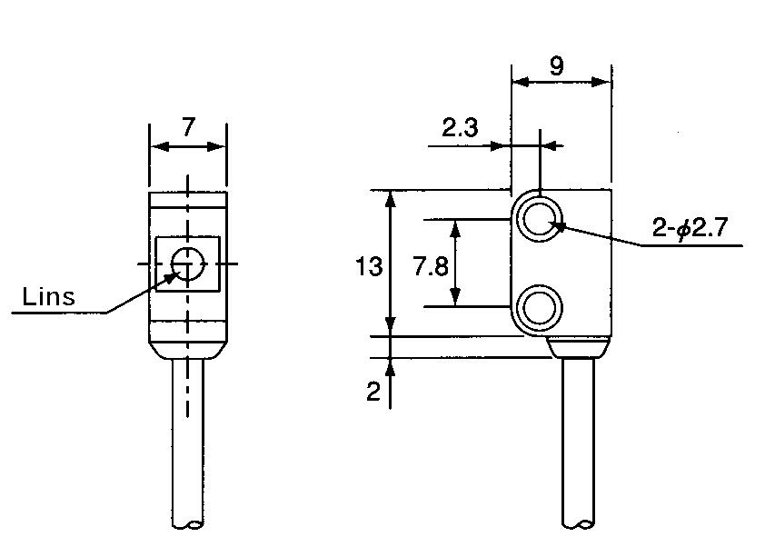 Dimensions UMT50DS transmitter