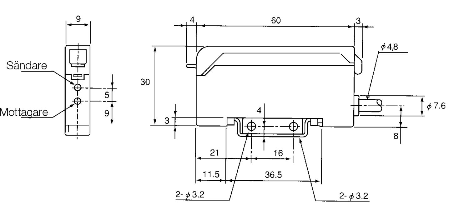 Dimensions with cable