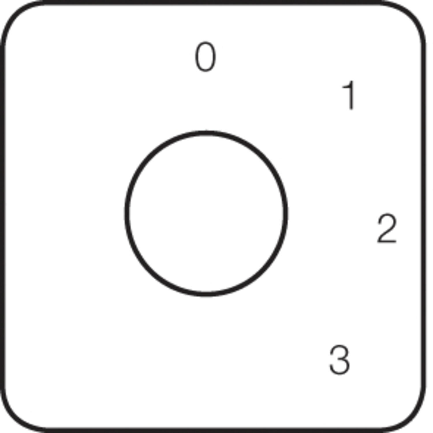Drawing of sign for change-over switch PR12