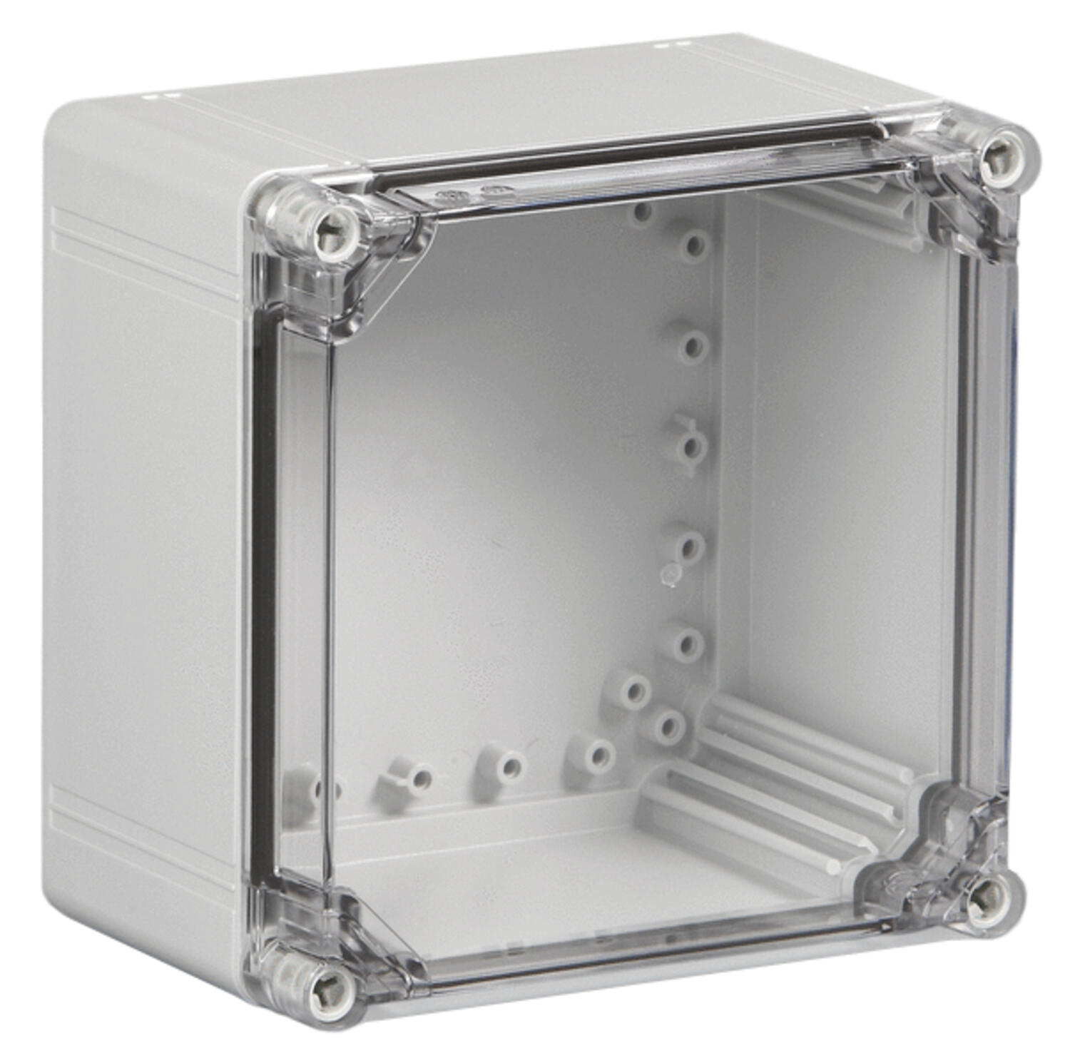 Ensto cube plastic enclosure with clear lid