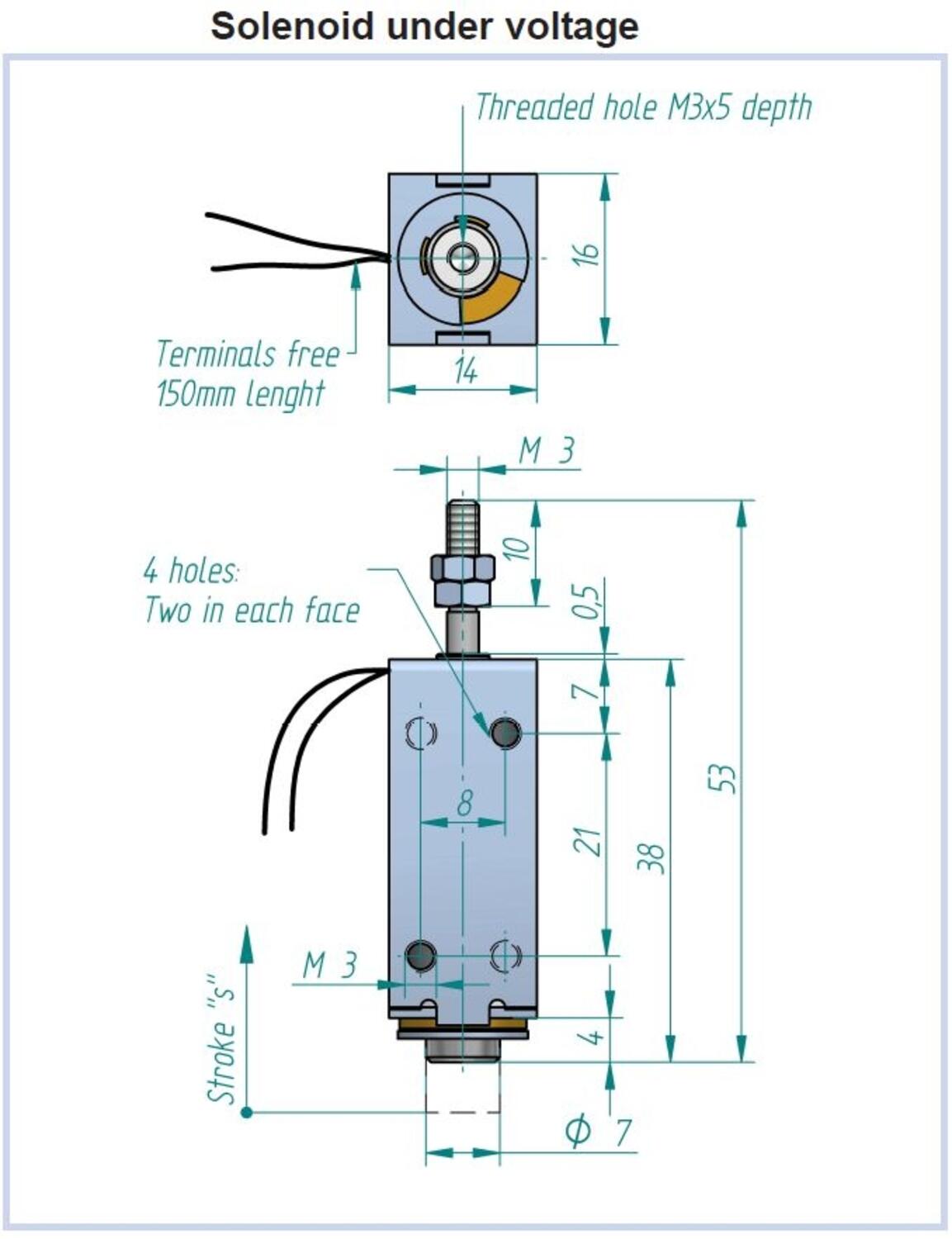 ER15/C dimensions