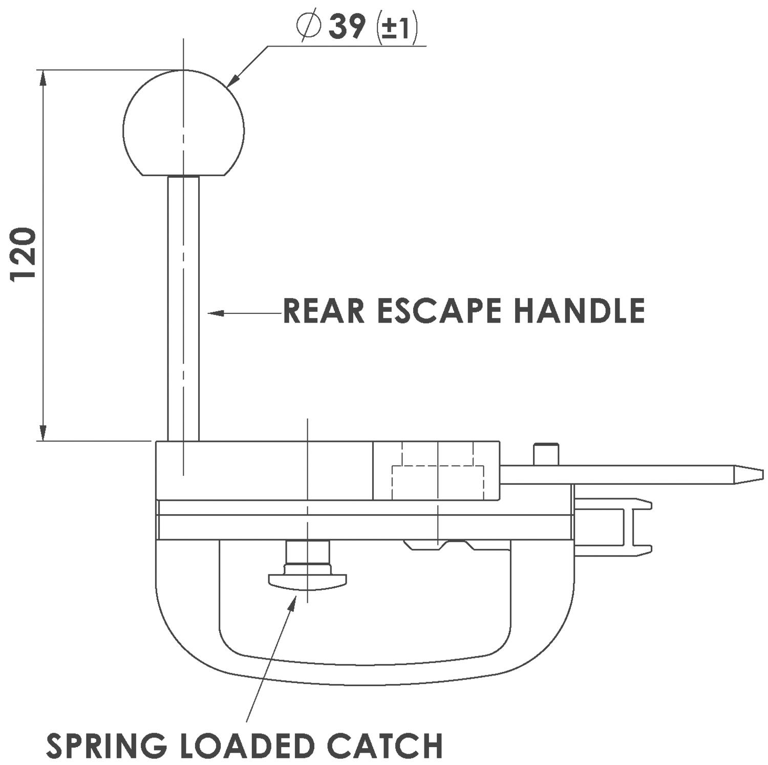 GBA-1 Handle with Rear Lever & Catch .tif