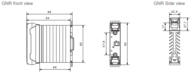 GNR solid state relay dimensional drawing