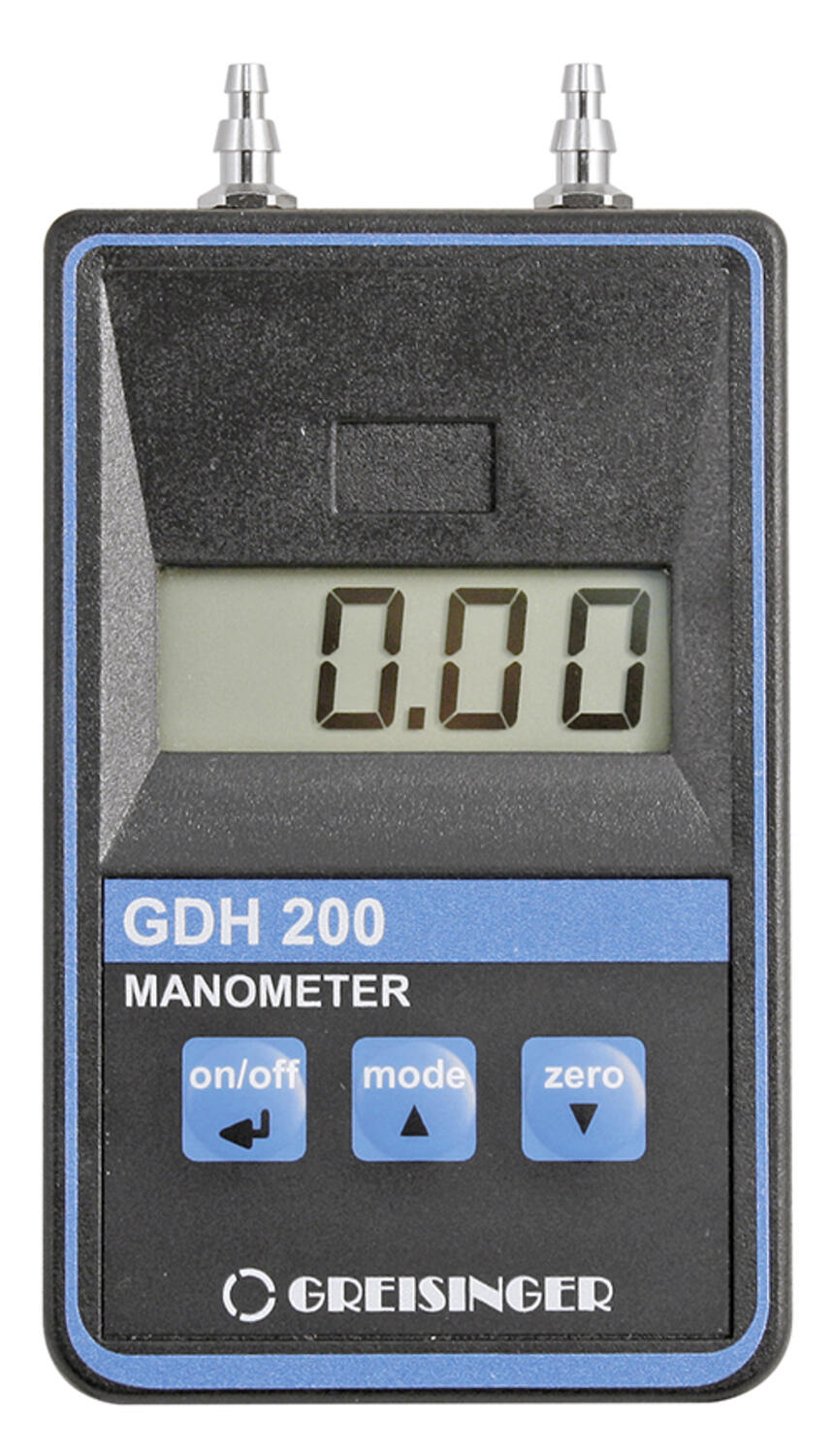 Greisinger GDH 200-07, GDH 200-13 Manometer for Over/Under Pressure or Pressure Difference