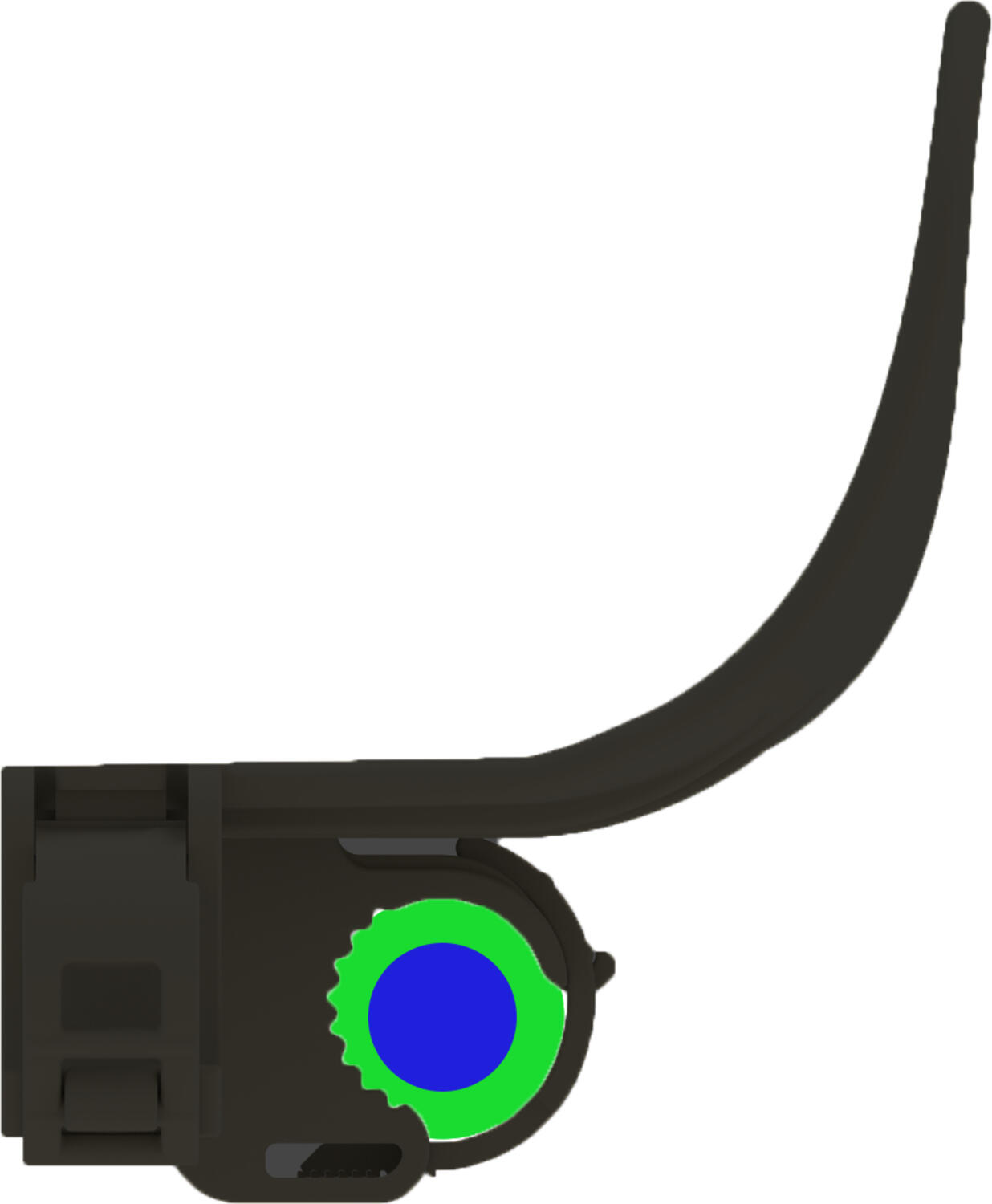 Hygienic door handle showing round handle sizes