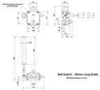 IDEM Belt switch 35mm roller 500051 drawing