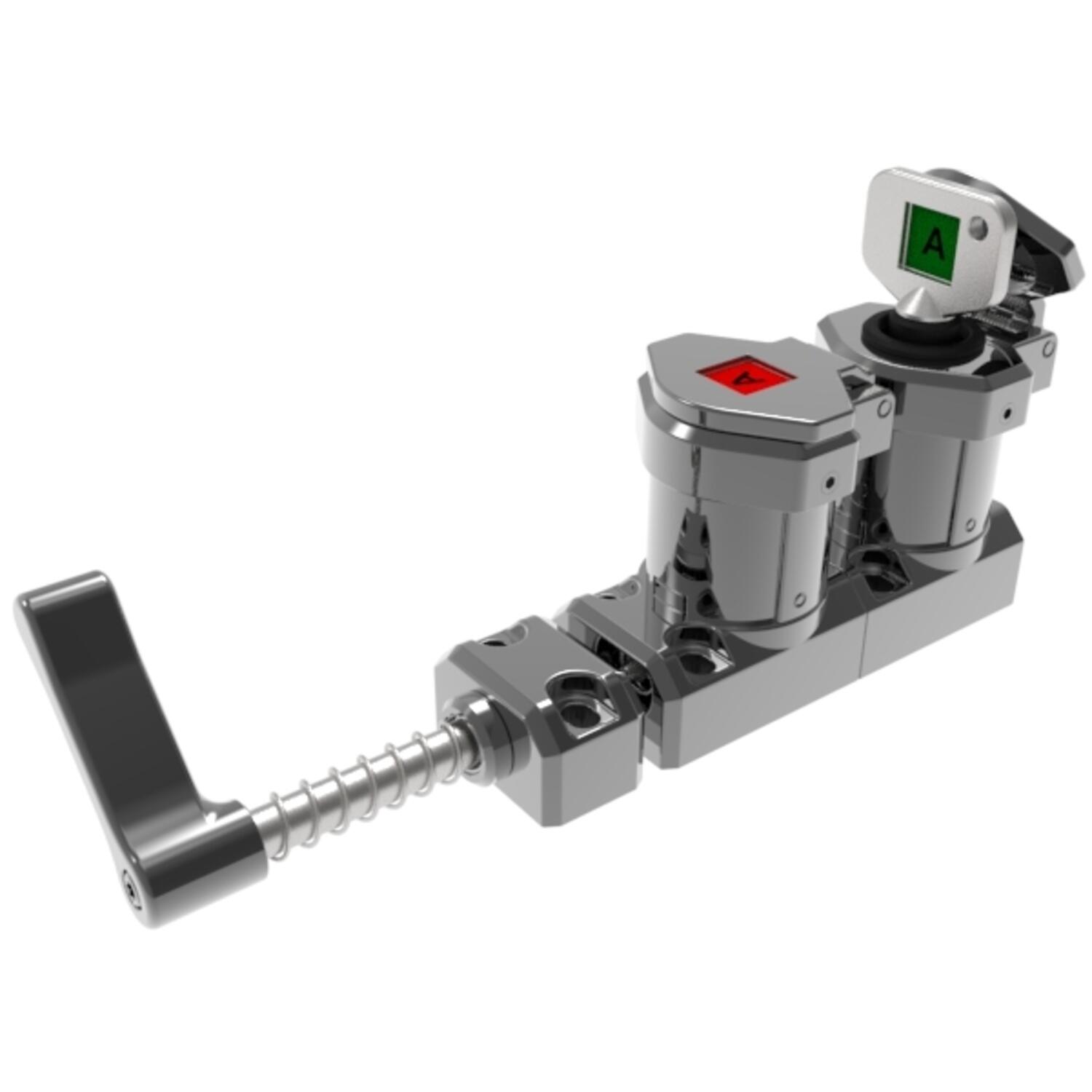 IDEM M-HD-11 trapped key handle interlock dual key in die cast metal