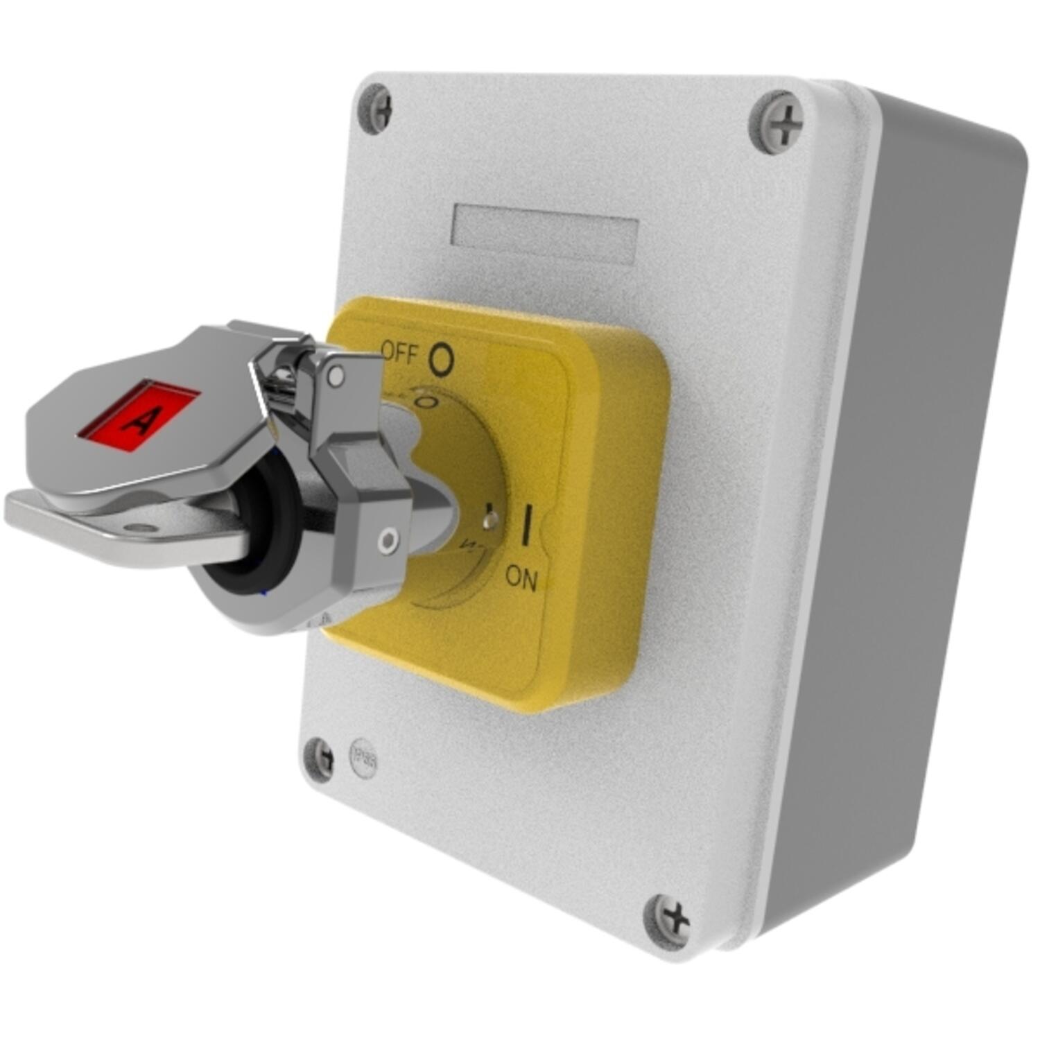 IDEM M-ISB2 trapped key control isolation switch box in die cast metal