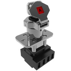 IDEM M-ISP trapped key isolation control switch panel mount, in die cast metal