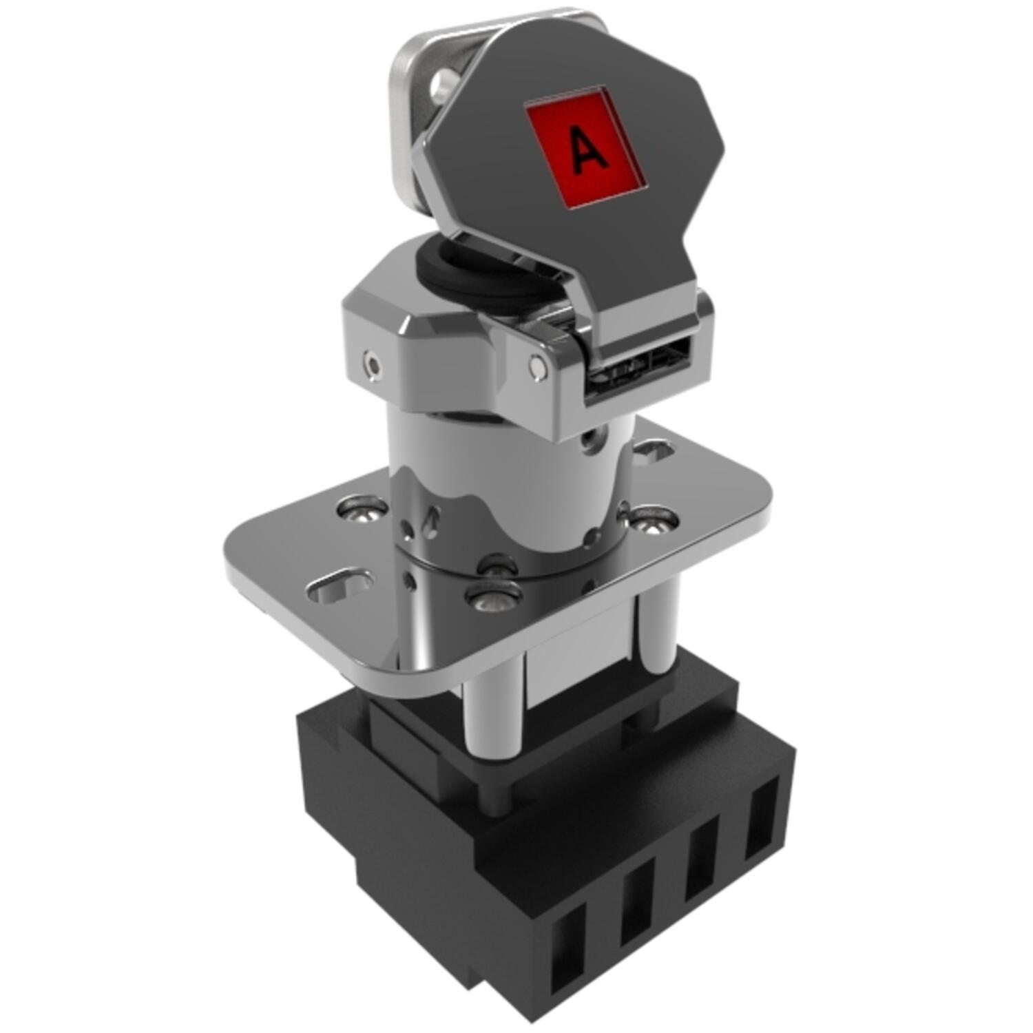 IDEM M-ISP trapped key isolation control switch panel mount, in die cast metal