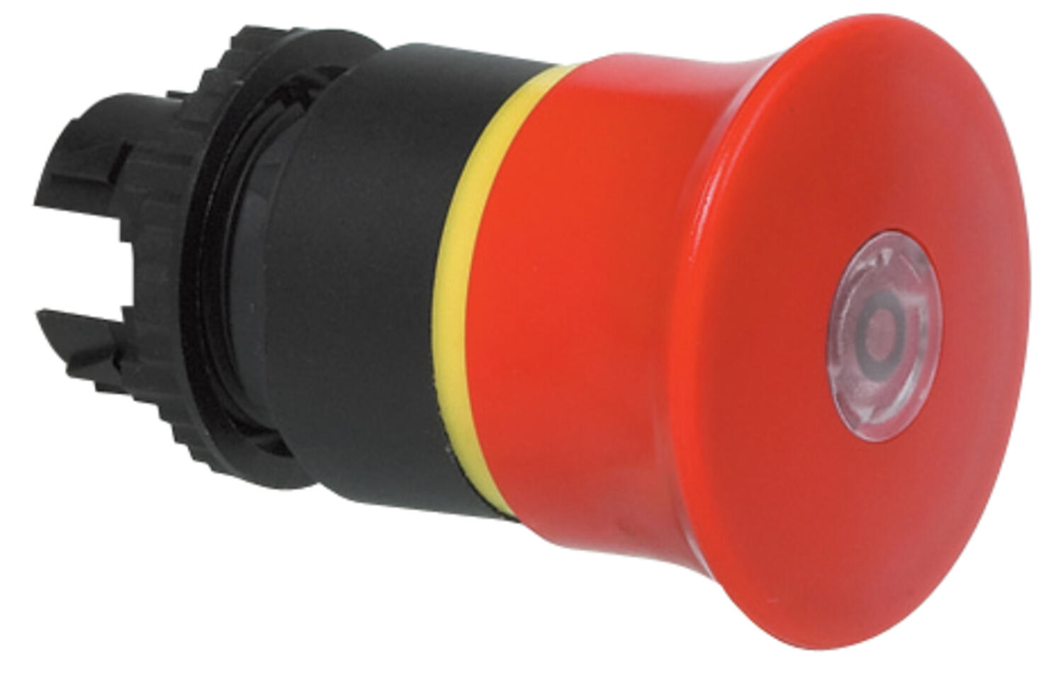 Illuminated emergency stop, pull reset