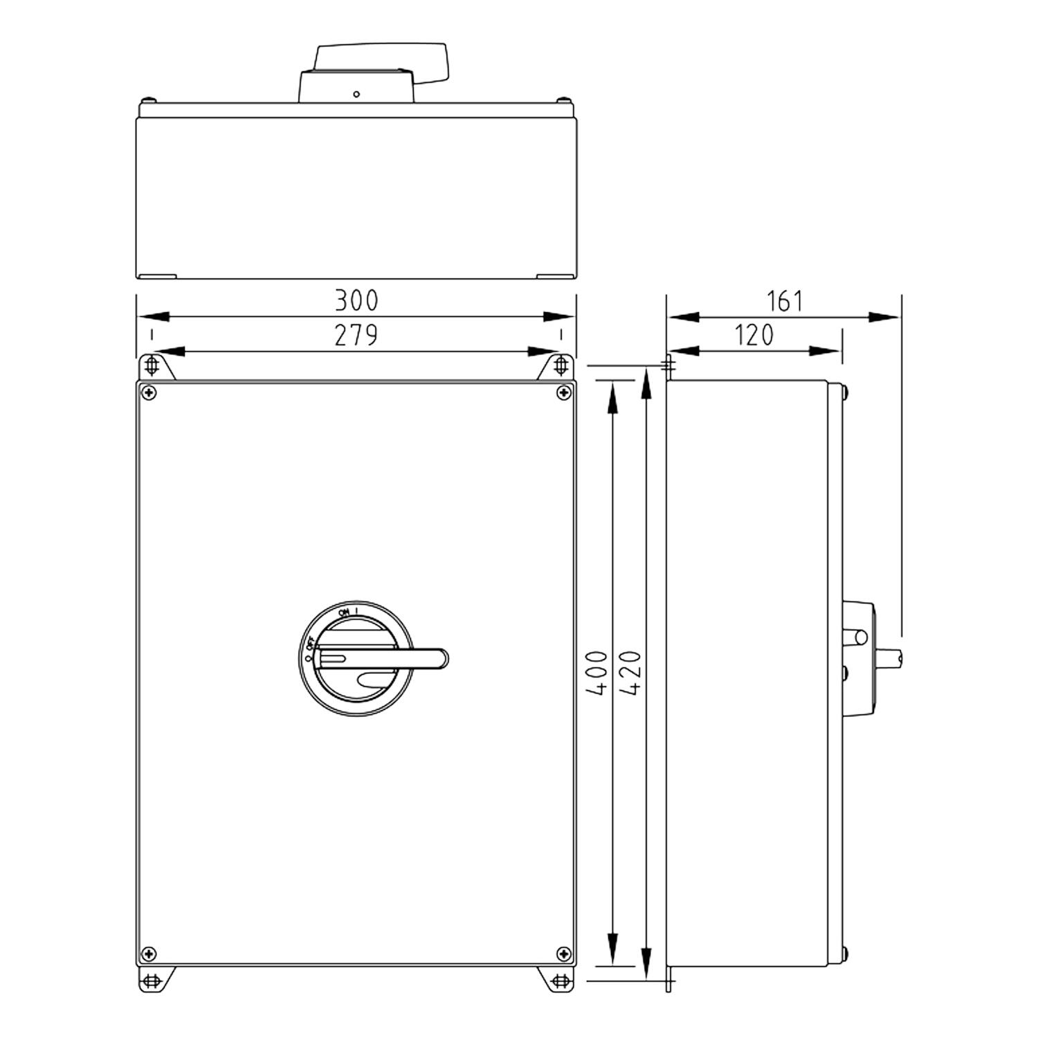 KATKO drawing of KER RA5 with dimensions 300x279x420 mm