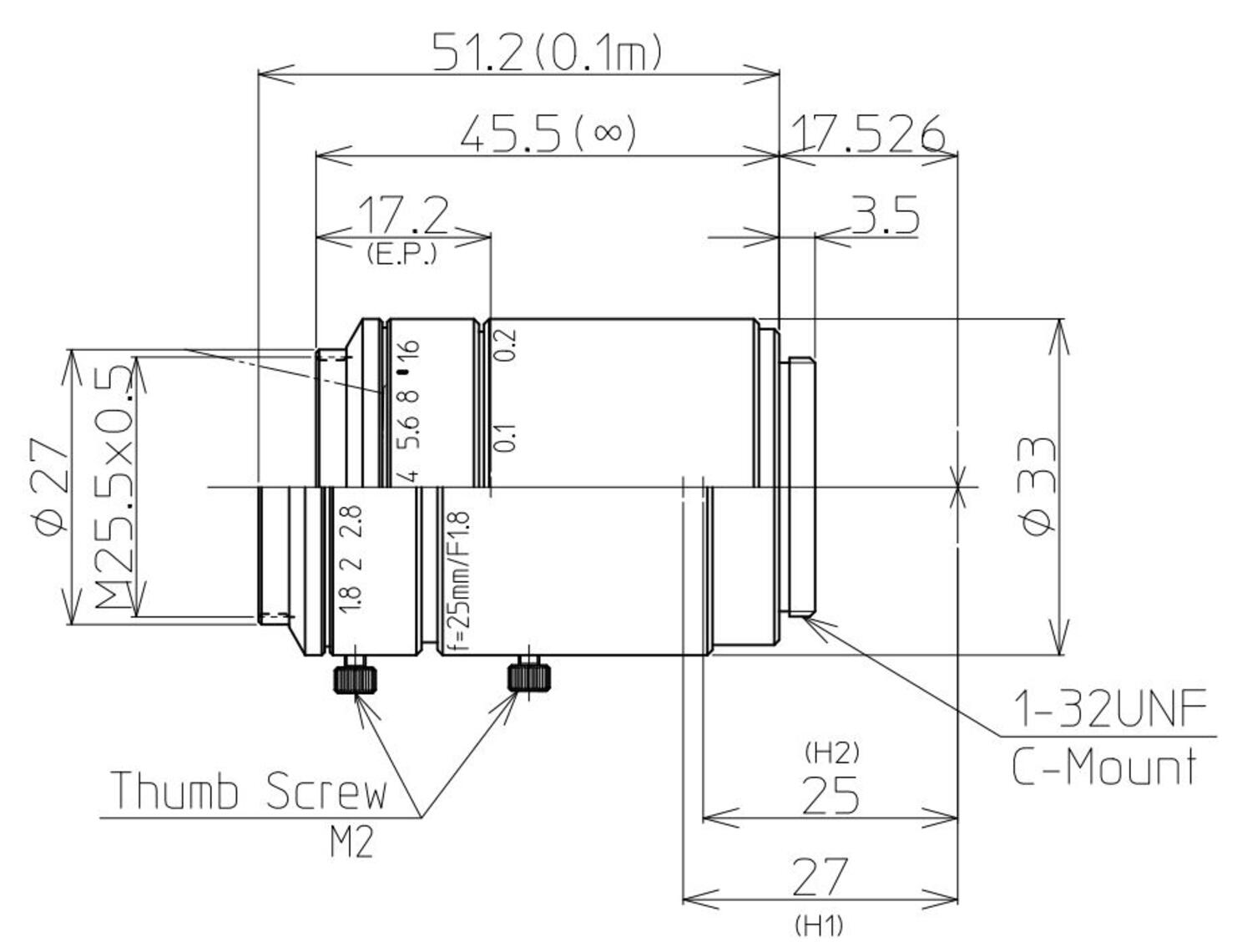 Kowa LM25JC10M Fixed Focal Lens