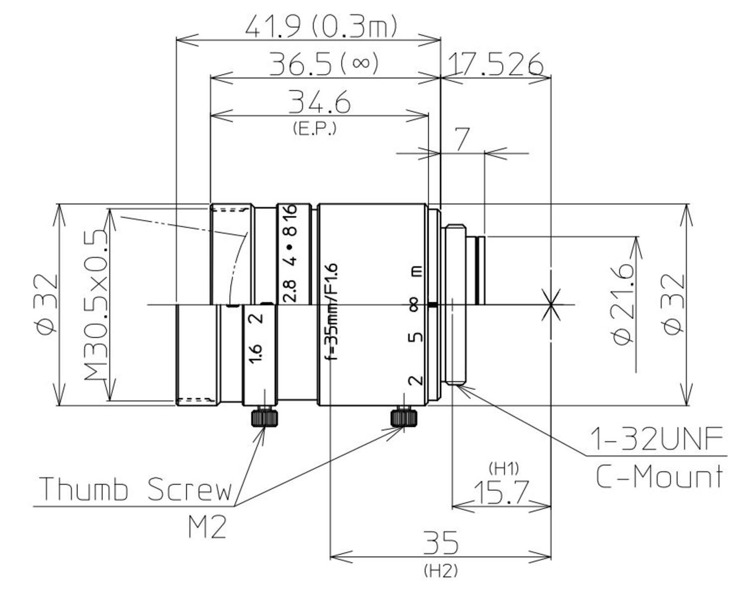 Kowa LM35JC Fixed focal lens
