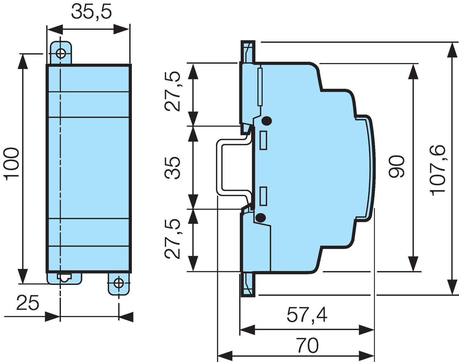 Logic modules Millenium III dimensions