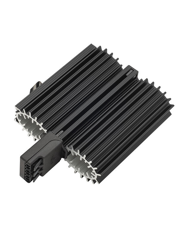 Cooling profile LP165 from STEGO with black anodizing and connection terminal for efficient heat dissipation