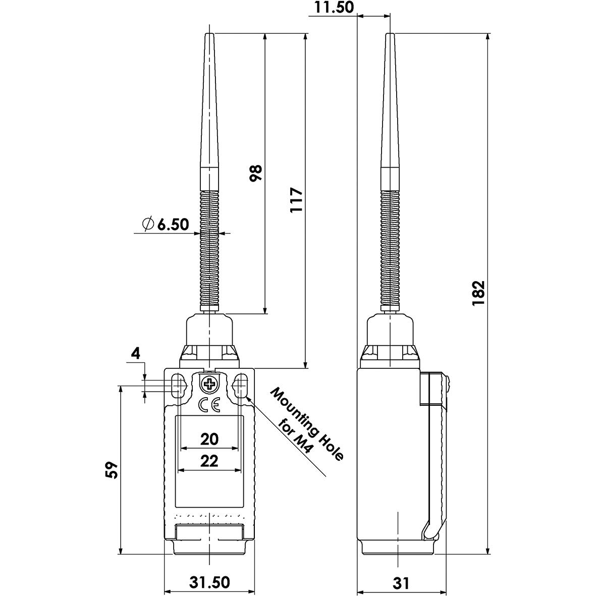 LSPS (Plastic Spring Lever) Dimensions.tif
