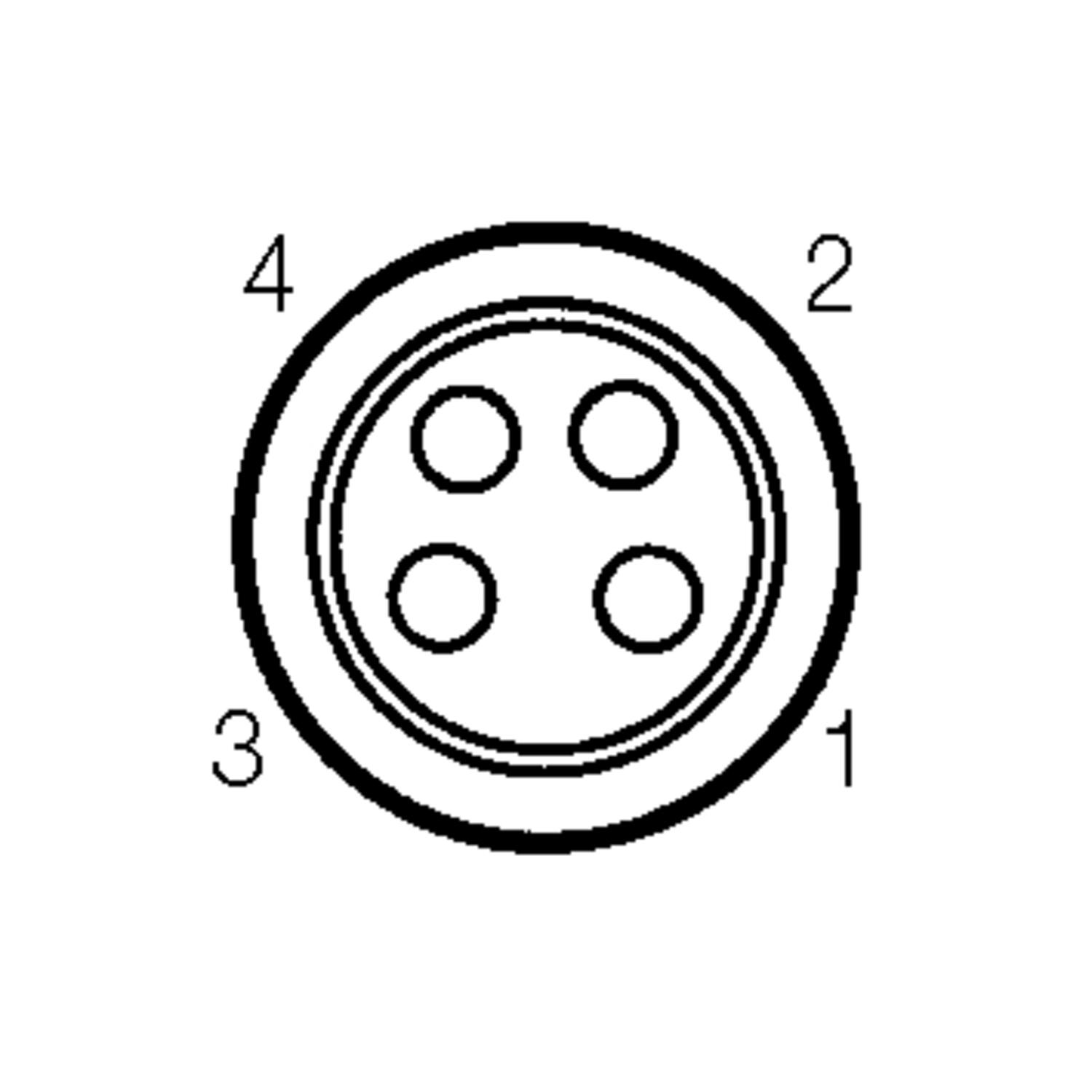M8 Contacts without cabel connecting sketch female