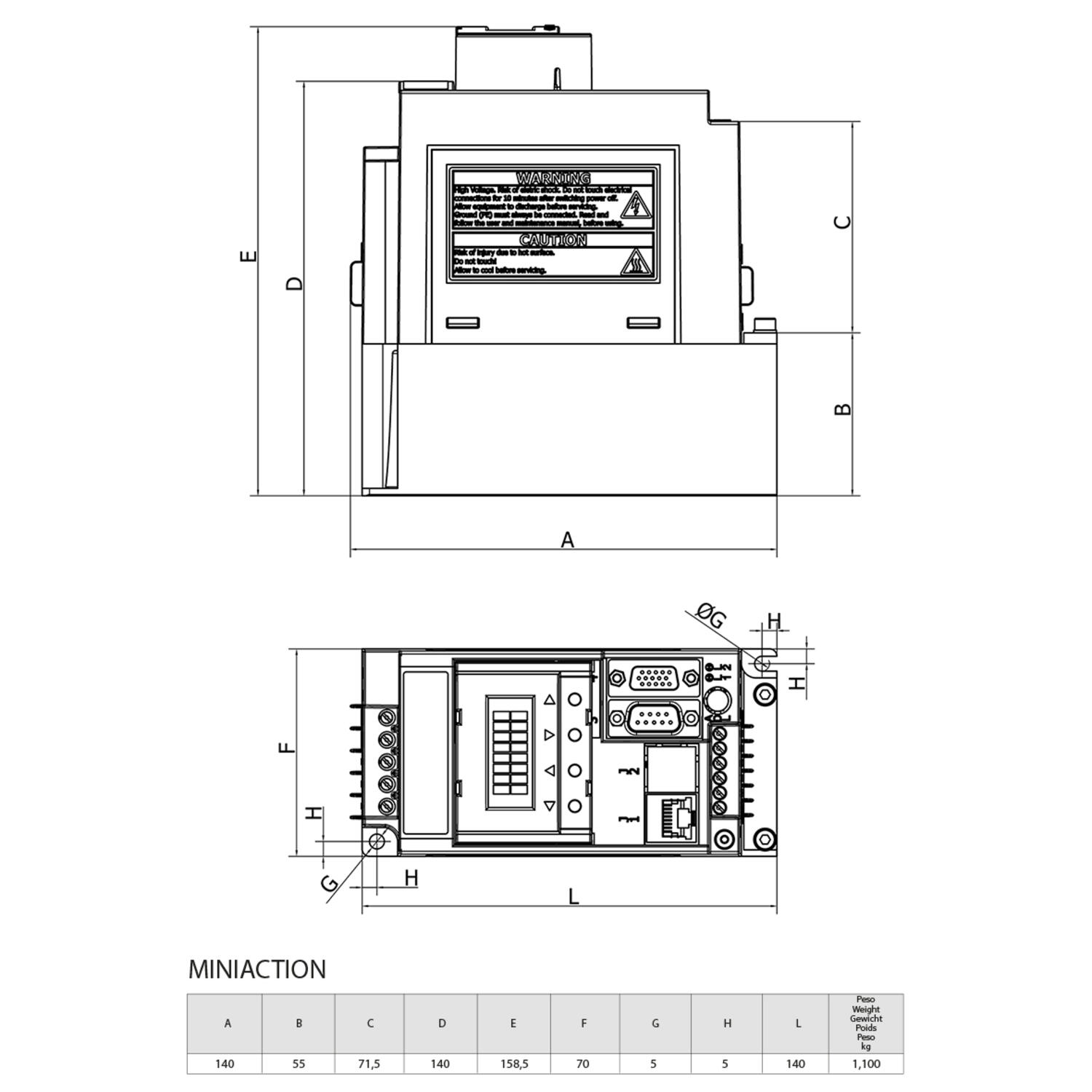 Minimotor - Miniaction - inverter / drive diagram