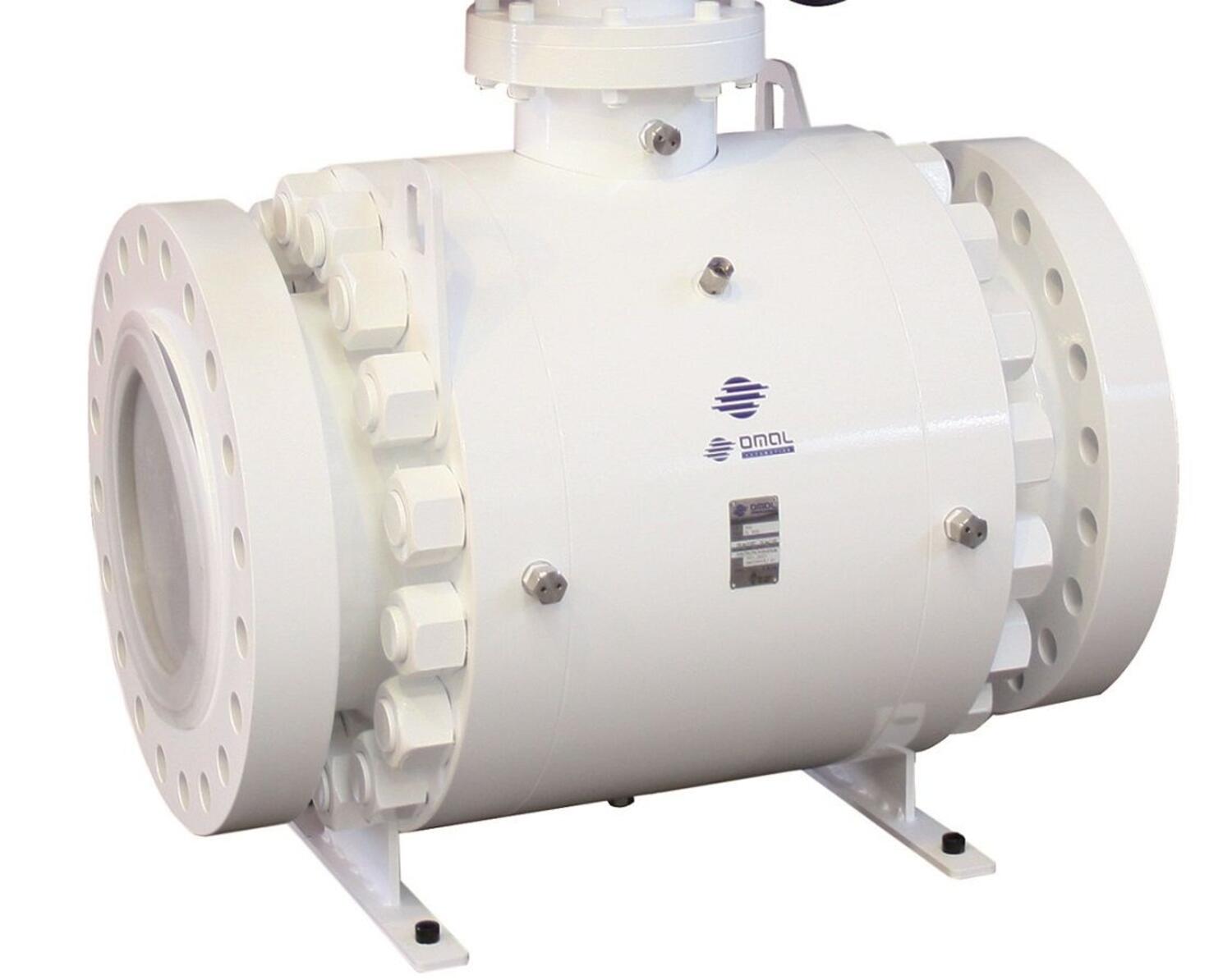 Omal coated steel trunnion mounted valve